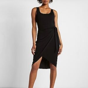 Express Body Contour Wrap Midi Dress